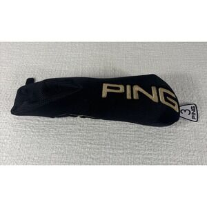 PING i3 17-4‎ Steel Driver 1 Woods Tag Golf Club Headcover Head Cover Black Gold